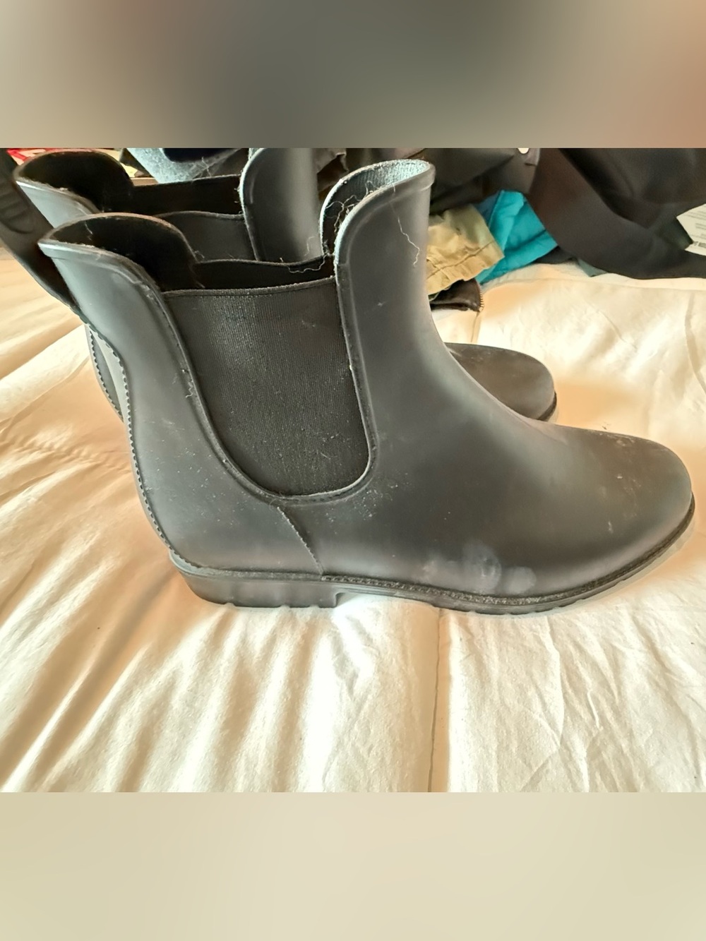 Women's Asgard Black Chelsea Rain Boots - Size 9.5